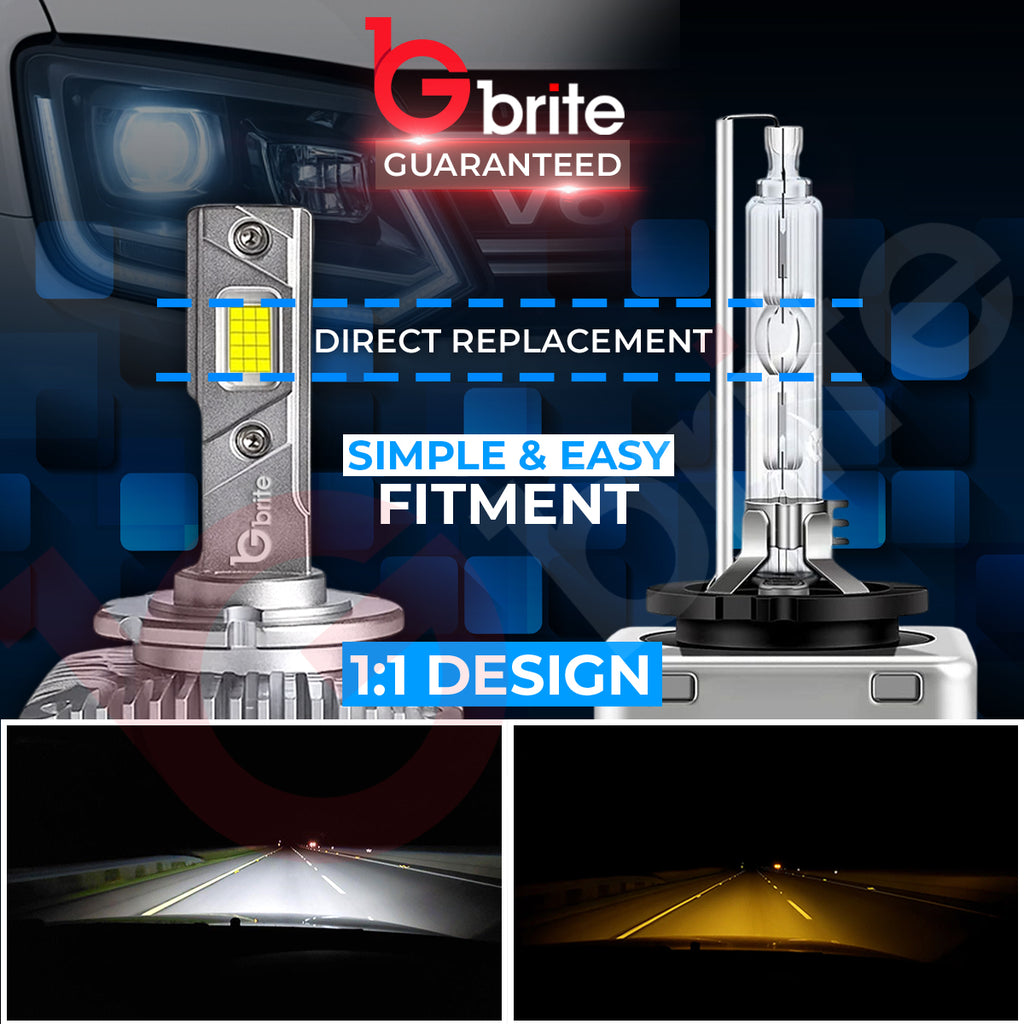 2X GBRITE D21 D8S LED BULBS UPGRADE KIT FOR XENON HID HEADLIGHT