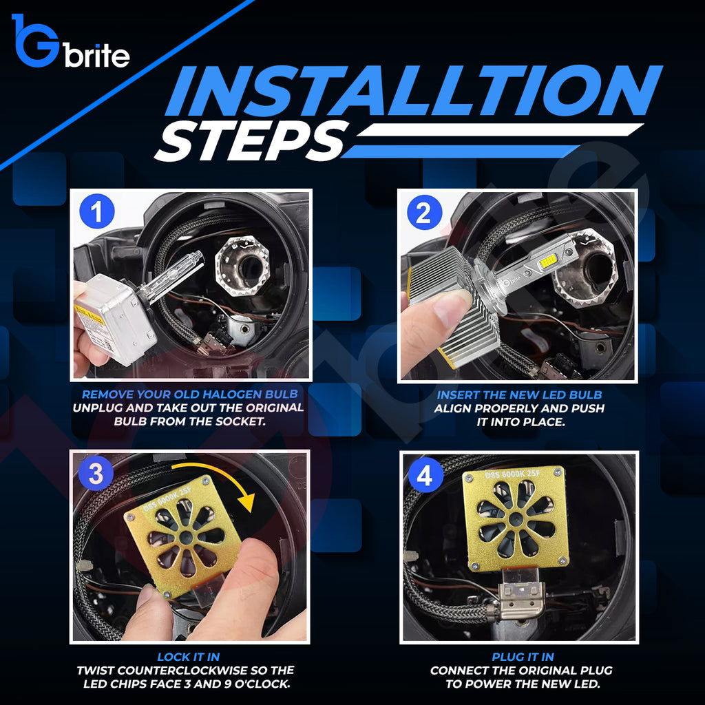 2X GBRITE D21 D8S LED BULBS UPGRADE KIT FOR XENON HID HEADLIGHT
