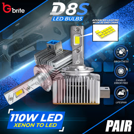 2X GBRITE D21 D8S LED BULBS UPGRADE KIT FOR XENON HID HEADLIGHT