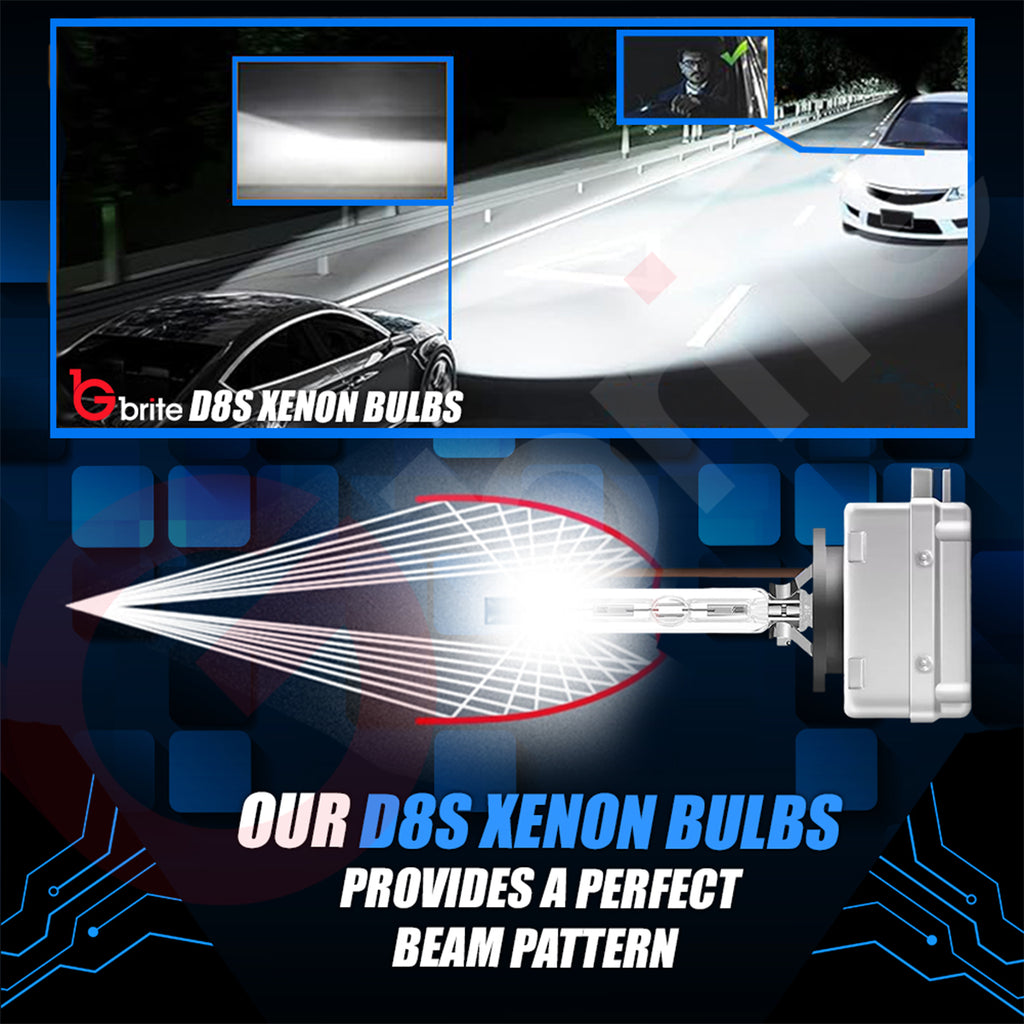 2X Gbrite D8S 25W Xenon HID Headlight Oem Replacement Bulbs