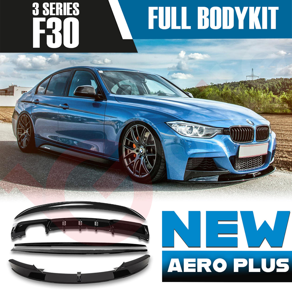 BMW 3 SERIES F30 2012 - 2018 GLOSS BLACK BLACK FULL BODYKIT