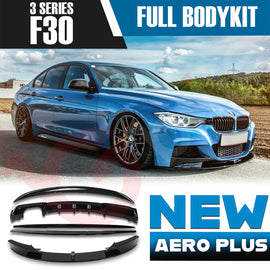 BMW 3 SERIES F30 2012 - 2018 GLOSS BLACK BLACK FULL BODYKIT