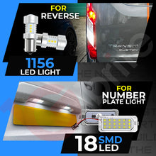 Load image into Gallery viewer, FORD TRANSIT CUSTOM 2019-2023 LED HEADLIGHT UPGRADE KIT H7 H11 CANBUS + REVERSE BULBS
