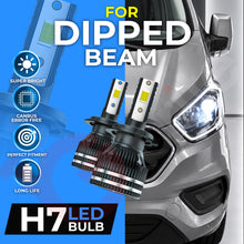 Load image into Gallery viewer, FORD TRANSIT CUSTOM 2019-2023 LED HEADLIGHT UPGRADE KIT H7 H11 CANBUS + REVERSE BULBS
