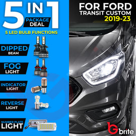 FORD TRANSIT CUSTOM 2019-2023 LED HEADLIGHT UPGRADE KIT H7 H11 CANBUS + REVERSE BULBS – product image