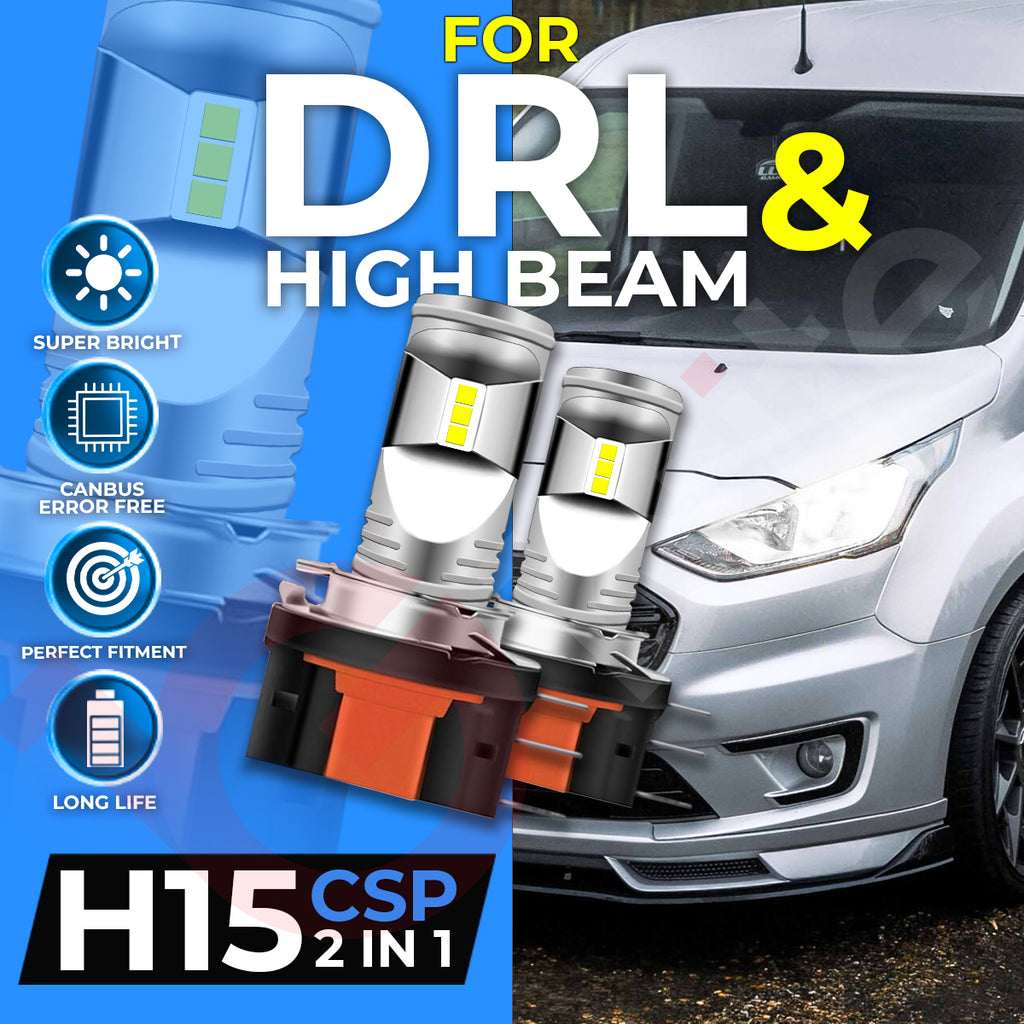 FORD TRANSIT CONNECT 2014-2018 UPGRADE PACKAGE H7 H15 T10 CANBUS LED HEADLIGHT DRL REVERSE BULBS