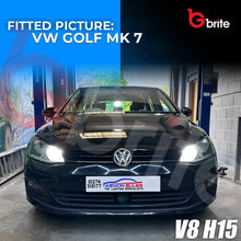 Load image into Gallery viewer, VW GOLF MK7 H7 H15 HEADLIGHT PACKAGE DIPPED BEAM DRL HIGH BEAM LED WHITE BULBS