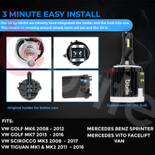 Load image into Gallery viewer, VW GOLF MK7 H7 H15 HEADLIGHT PACKAGE DIPPED BEAM DRL HIGH BEAM LED WHITE BULBS