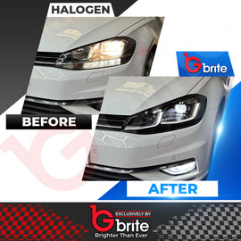 VW GOLF MK7.5 HEADLAMPS LED DRL BI LED GTD STYLE SWIPE SEQUENTIAL INDICATORS
