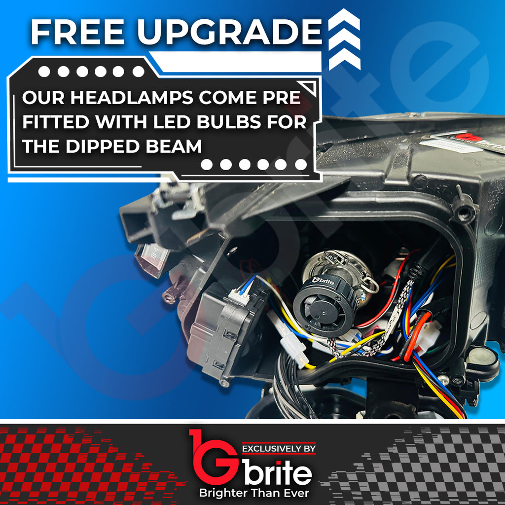 VW GOLF MK7 MK7.5 HEADLAMPS LED DRL BI LED GTD STYLE SWIPE SEQUENTIAL INDICATORS