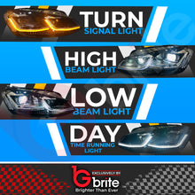 Load image into Gallery viewer, VW GOLF MK7 MK7.5 HEADLAMPS LED DRL BI LED GTD STYLE SWIPE SEQUENTIAL INDICATORS