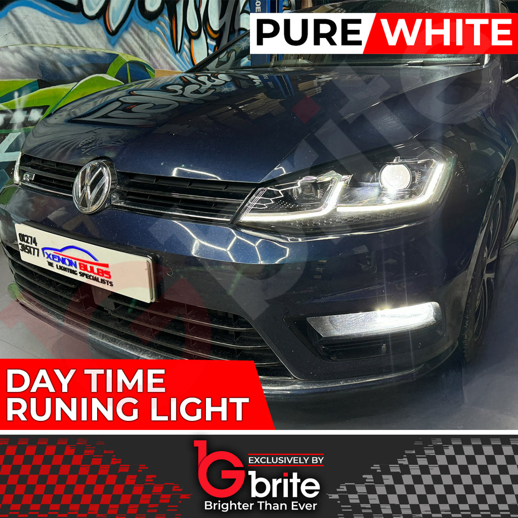 VW GOLF MK7 MK7.5 HEADLAMPS LED DRL BI LED GTD STYLE SWIPE SEQUENTIAL INDICATORS
