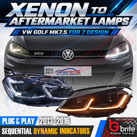 VW Golf MK7 GTI GTD Factory Xenon to MK7.5 LED Upgrade Headlights Complete Conversion