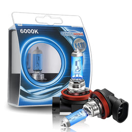 2x H11 55W SUPER XENON WHITE HEADLIGHT & FOGLIGHT BULBS 6000K