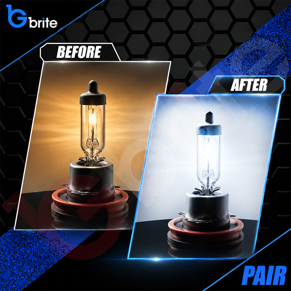 2x H11 55W SUPER XENON WHITE HEADLIGHT & FOGLIGHT BULBS 6000K