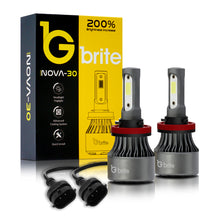 Load image into Gallery viewer, 2x GBrite Super Nova 30 LED Headlight Foglight Bulbs 72W 6000K Xenon White CANBUS Error Free