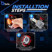 Load image into Gallery viewer, 2x H15 V9 LED DRL DAYTIME RUNNING LGIHT &amp; HIGH BEAM UPGRADE BULBS 6500K CANBUS ERROR FREE