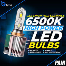 Load image into Gallery viewer, 2x H15 V9 LED DRL DAYTIME RUNNING LGIHT &amp; HIGH BEAM UPGRADE BULBS 6500K CANBUS ERROR FREE