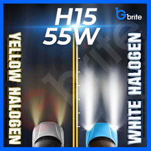 Load image into Gallery viewer, 2x H15 55W SUPER XENON WHITE DRL DAYTIME RUNNING LIGHT &amp; HIGH BEAM BULBS 6000K