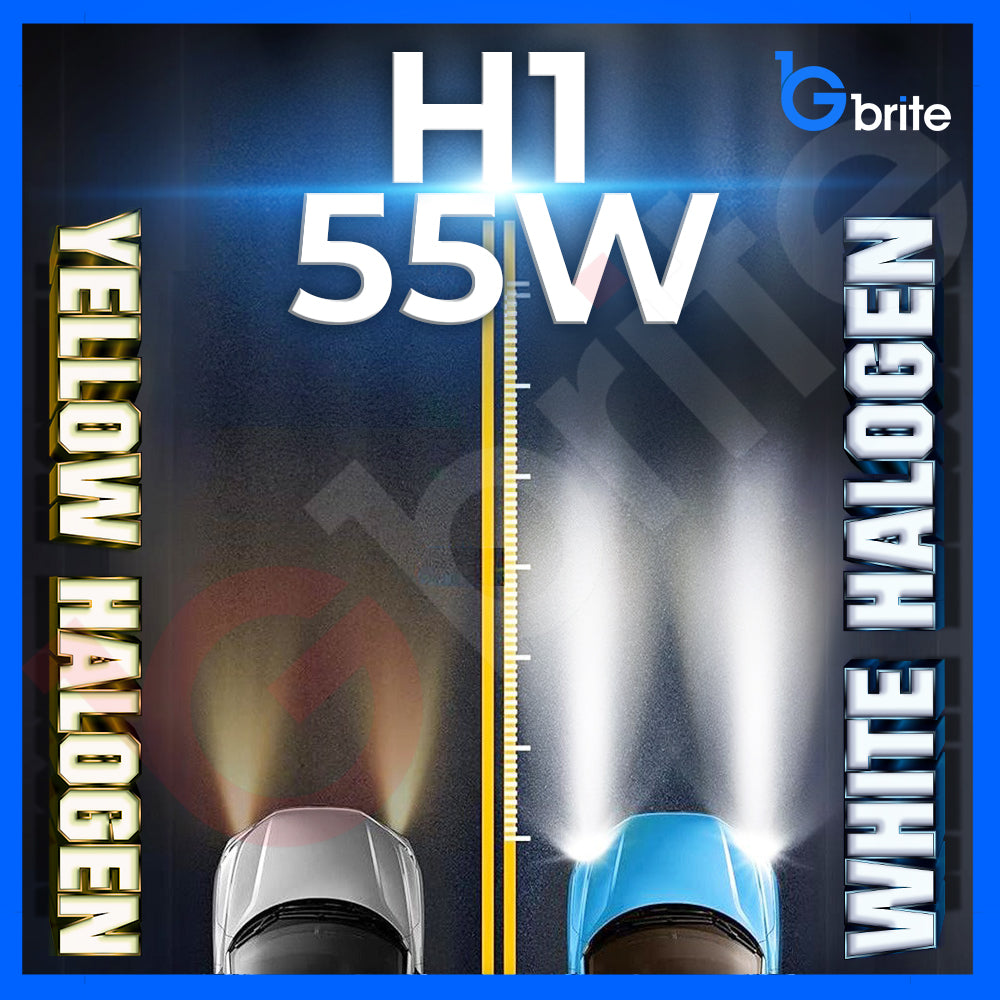 2x H1 55W SUPER XENON WHITE HEADLIGHT & FOGLIGHT BULBS 6000K