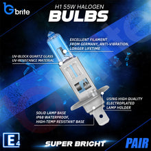 Load image into Gallery viewer, 2x H1 55W SUPER XENON WHITE HEADLIGHT &amp; FOGLIGHT BULBS 6000K
