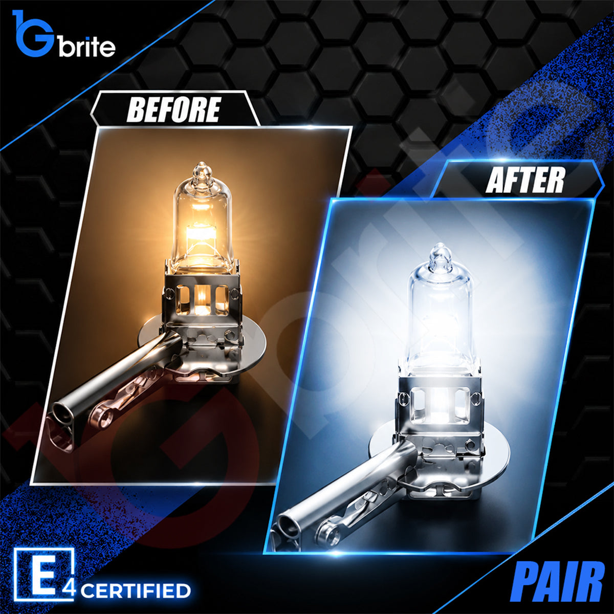 2x H3 55W SUPER XENON WHITE HEADLIGHT & FOGLIGHT BULBS 6000K