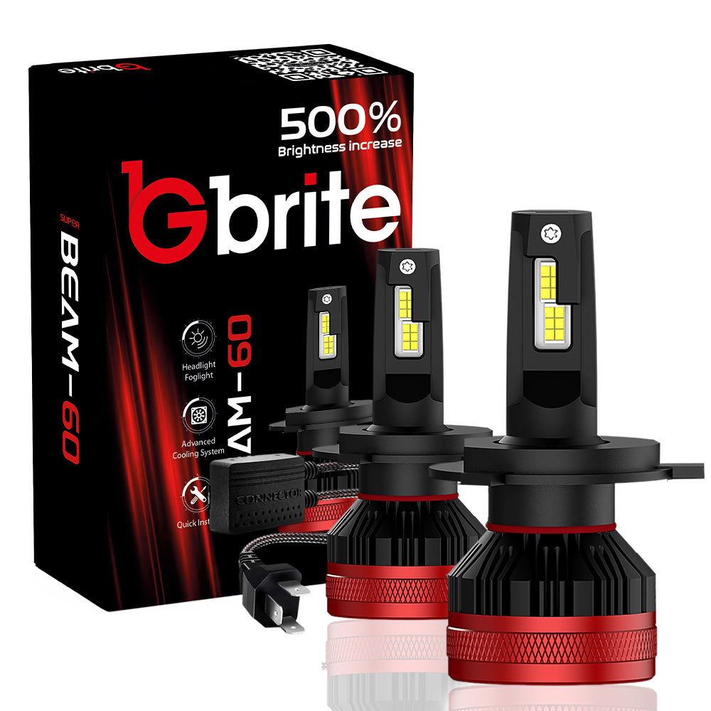 2x GBrite Super Beam 60 CANBUS ERROR FREE LED HEADLIGHT FOGLIGHT BULBS 120W 6000K XENON WHITE