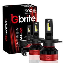 Load image into Gallery viewer, 2x GBrite Super Beam 60 CANBUS ERROR FREE LED HEADLIGHT FOGLIGHT BULBS 120W 6000K XENON WHITE