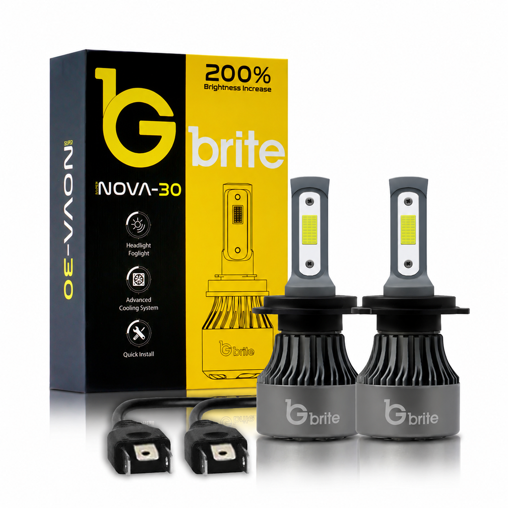 2x GBrite SUPER NOVA 30 LED HEADLIGHT & FOGLIGHT BULBS 72W 6000K XENON WHITE CANBUS