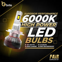 Load image into Gallery viewer, 2x GBrite Easy Beam H7 LED Bulbs Upgrade + Holders Conversion Kit 6000K