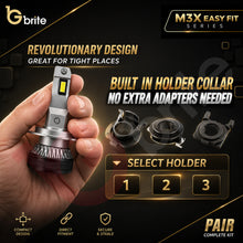 Load image into Gallery viewer, 2x GBrite Easy Beam H7 LED Bulbs Upgrade + Holders Conversion Kit 6000K