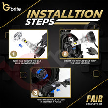 Load image into Gallery viewer, 2x GBrite Easy Beam H7 LED Bulbs Upgrade + Holders Conversion Kit 6000K