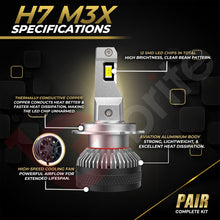 Load image into Gallery viewer, 2x GBrite Easy Beam H7 LED Bulbs Upgrade + Holders Conversion Kit 6000K