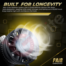 Load image into Gallery viewer, 2x GBrite Easy Beam H7 LED Bulbs Upgrade + Holders Conversion Kit 6000K