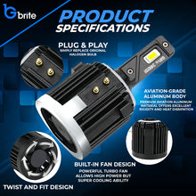 Load image into Gallery viewer, 2x G4 H7 CSP LED HEADLIGHT DIPPED BEAM UPGRADE 50W BULBS 5500K WHITE