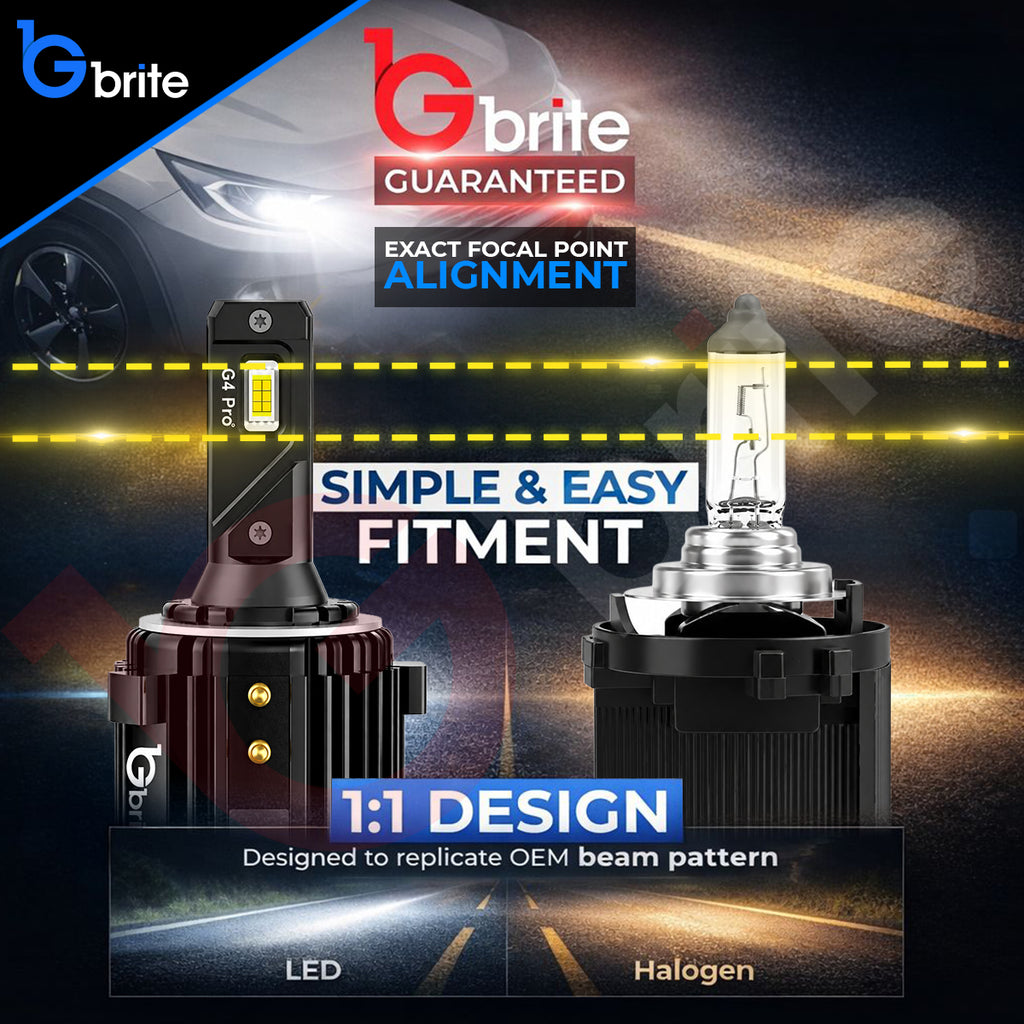 2x G4 H7 CSP LED HEADLIGHT DIPPED BEAM UPGRADE 50W BULBS 5500K WHITE