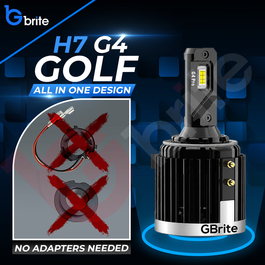 2x G4 H7 CSP LED HEADLIGHT DIPPED BEAM UPGRADE 50W BULBS 5500K WHITE