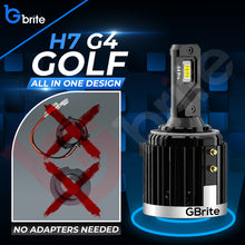 Load image into Gallery viewer, 2x G4 H7 CSP LED HEADLIGHT DIPPED BEAM UPGRADE 50W BULBS 5500K WHITE