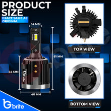 Load image into Gallery viewer, 2x G4 H7 CSP LED HEADLIGHT DIPPED BEAM UPGRADE 50W BULBS 5500K WHITE