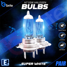 Load image into Gallery viewer, 2x H7 55W SUPER XENON WHITE HEADLIGHT &amp; FOGLIGHT BULBS 6000K