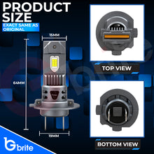 Load image into Gallery viewer, 2x GBrite H7 J9 Mini LED Headlight Bulbs 80W 8000K Canbus Plug &amp; Play Xenon White Upgrade