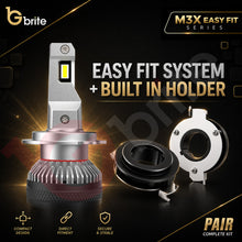Load image into Gallery viewer, 2x GBrite Easy Beam H7 LED Bulbs Upgrade + Holders Conversion Kit 6000K