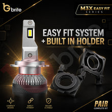 Load image into Gallery viewer, 2x GBrite Easy Beam H7 LED Bulbs Upgrade + Holders Conversion Kit 6000K