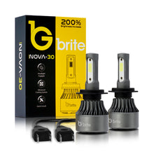 Load image into Gallery viewer, 2x GBrite Super Nova 30 LED Headlight Foglight Bulbs 72W 6000K Xenon White CANBUS Error Free