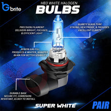 Load image into Gallery viewer, 2x HB3 9005 60W SUPER XENON WHITE HEADLIGHT &amp; FOGLIGHT BULBS 6000K