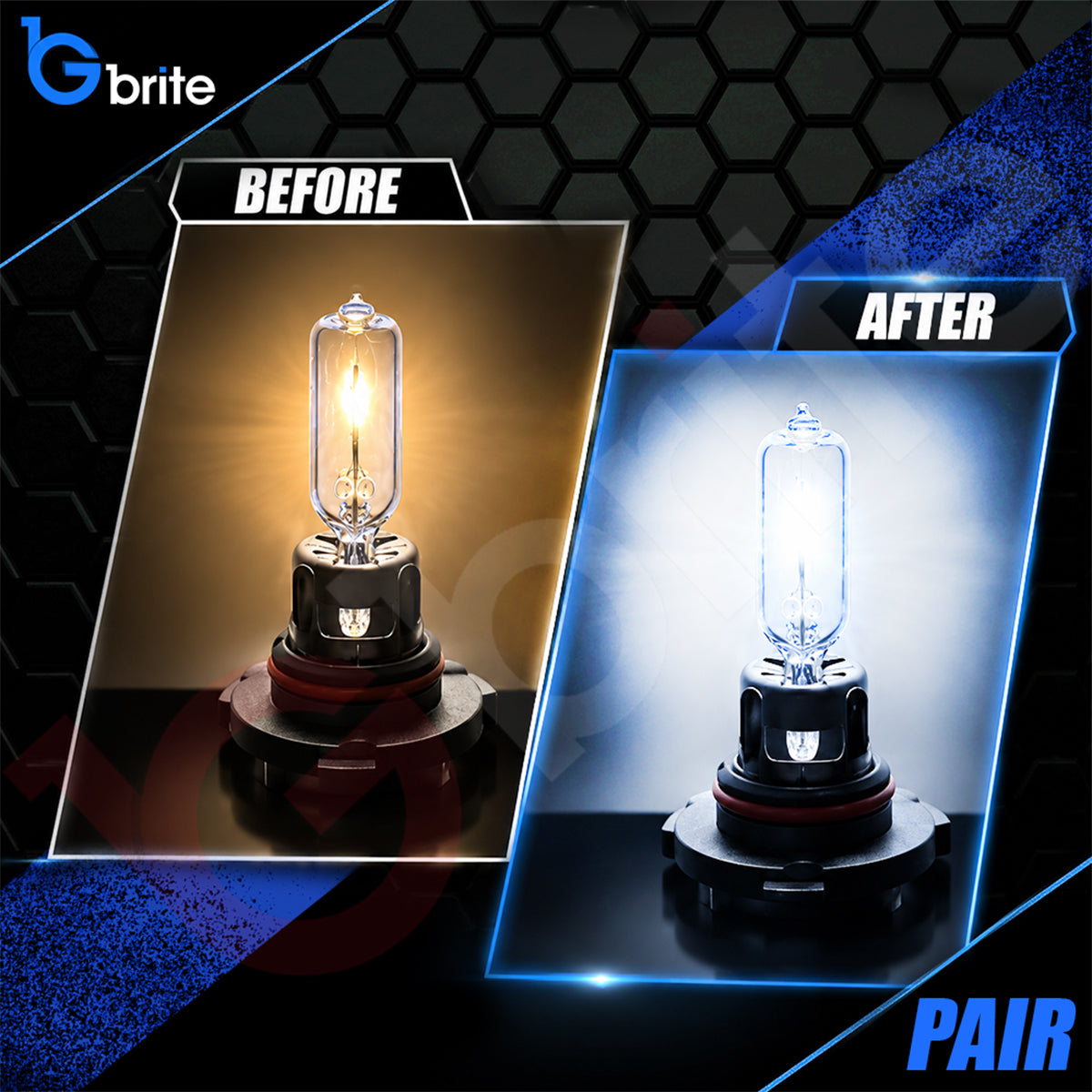 2x HB3 9005 60W SUPER XENON WHITE HEADLIGHT & FOGLIGHT BULBS 6000K