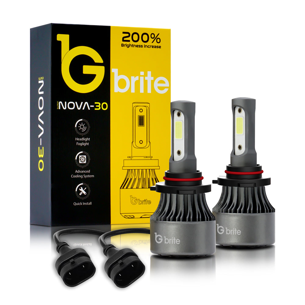 2x GBrite Super Nova 30 LED Headlight Foglight Bulbs 72W 6000K Xenon White CANBUS Error Free