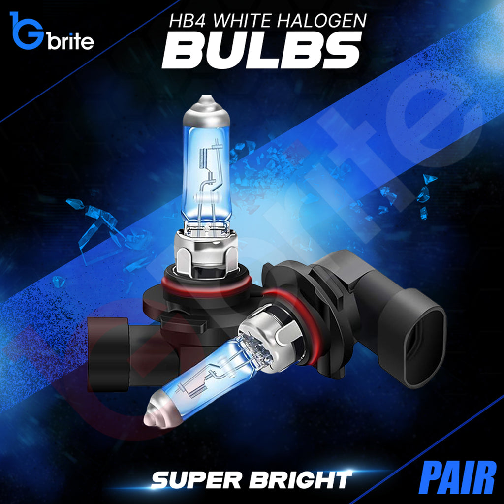 2x HB4 9006 60W SUPER XENON WHITE HEADLIGHT & FOGLIGHT BULBS 6000K