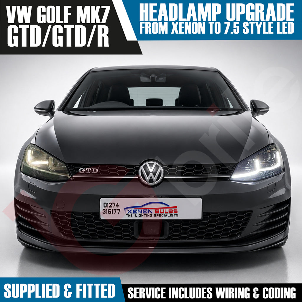 VW Golf MK7 GTI GTD Factory Xenon to MK7.5 LED Headlight Upgrade & Installation Service