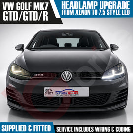 VW Golf MK7 GTI GTD Factory Xenon to MK7.5 LED Headlight Upgrade & Installation Service